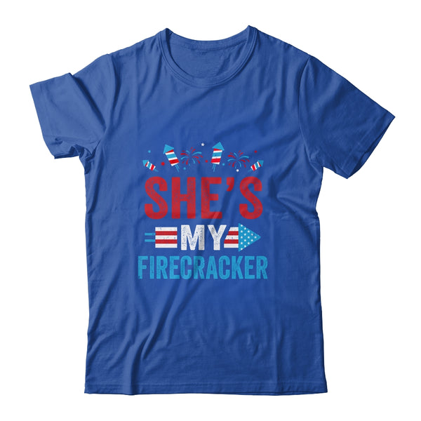 She s My Firecracker His And Hers 4th July Matching Couples Classic T Shirt Royal 600x 1.jpg