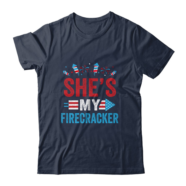 She s My Firecracker His And Hers 4th July Matching Couples Classic T Shirt Navy 600x 1.jpg