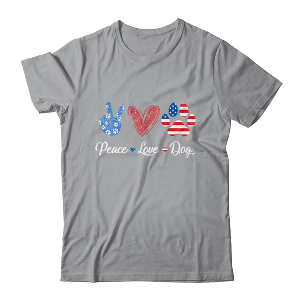 Peace Love Dog Lover American Flag Happy 4th Of July Classic T Shirt Sport Grey 600x 5.jpg
