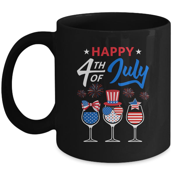 Red White Blue Wine Glass USA Flag Happy 4th Of July Mug 11oz Mug Black 600x 2.jpg