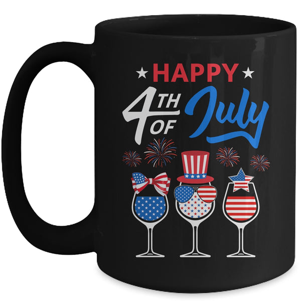 Red White Blue Wine Glass USA Flag Happy 4th Of July Mug 15oz Mug Black 600x 2.jpg
