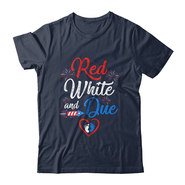 Red White And Due 4th Of July Pregnancy Independence Day Classic T Shirt Navy 600x 2.jpg