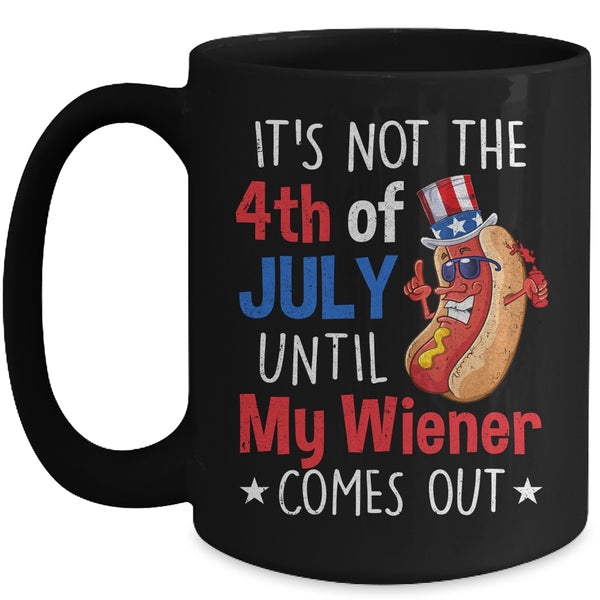 Funny 4th Of July Hot Dog Wiener Comes Out Humor Mug 15oz Mug Black 600x 2.jpg
