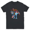 Bigfoot riding Dinosaur USA Flag 4th Of July America Youth Youth T Shirt Black 600x 3.jpg