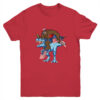 Bigfoot riding Dinosaur USA Flag 4th Of July America Youth Youth T Shirt Red 600x 3.jpg