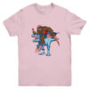 Bigfoot riding Dinosaur USA Flag 4th Of July America Youth Youth T Shirt Light Pink 600x 3.jpg