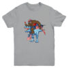 Bigfoot riding Dinosaur USA Flag 4th Of July America Youth Youth T Shirt Sport Grey 600x 3.jpg