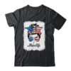 Mom Life Messy Bun America Flag Mothers Day 4th Of July Classic T Shirt Black 600x.jpg