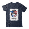 Mom Life Messy Bun America Flag Mothers Day 4th Of July Classic T Shirt Navy 600x.jpg