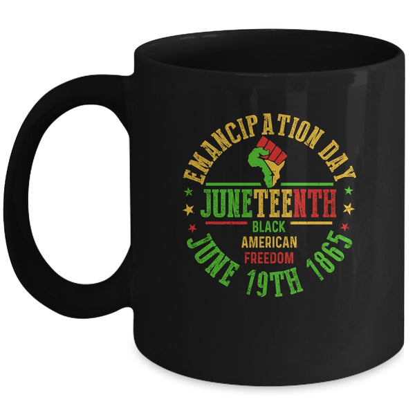 Juneteenth African American Freedom Black History June 19 Mug 11oz Mug Black 600x.jpg