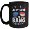 Funny 4th Of July I m Just Here To Bang USA Flag Sunglasses Mug 15oz Mug Black 600x.jpg