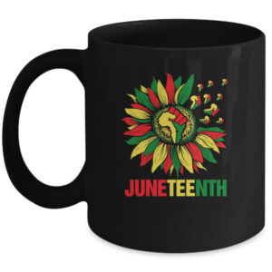 Sunflower Fist Juneteenth Black History African American Mug 11oz Mug Black 600x.jpg