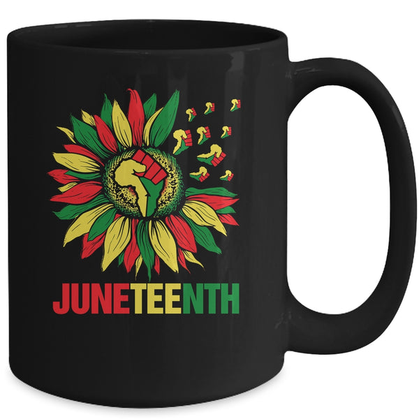 Sunflower Fist Juneteenth Black History African American Mug 15oz Mug Black 28f6b58f b171 40e8 a6b7 c6c072cb9b7e 600x.jpg