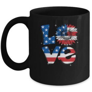 4th Of July Love Sunflower Patriotic American Flag Mug 11oz Mug Black 600x.jpg