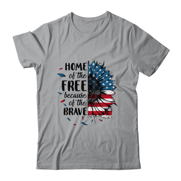 Home Of The Free Because Of The Brave 4th Of July Sunflower Classic T Shirt Sport Grey 600x.jpg