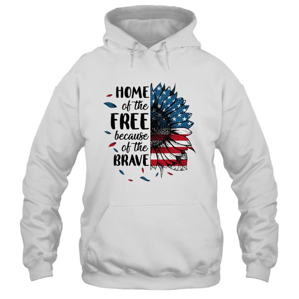 Home Of The Free Because Of The Brave 4th Of July Sunflower Pullover Hoodie White 600x.jpg