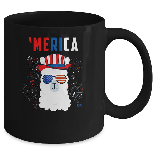 USA Patriotic American Llama July 4th Alpaca Mug 11oz Mug Black 97e81622 6d61 4d71 a46f 16bc5742e7c0 600x.jpg
