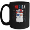 USA Patriotic American Llama July 4th Alpaca Mug 15oz Mug Black 600x.jpg