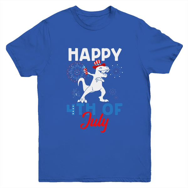Happy 4th Of July T Rex Patriotic Funny Boys Kids Youth Youth T Shirt Royal 600x.jpg