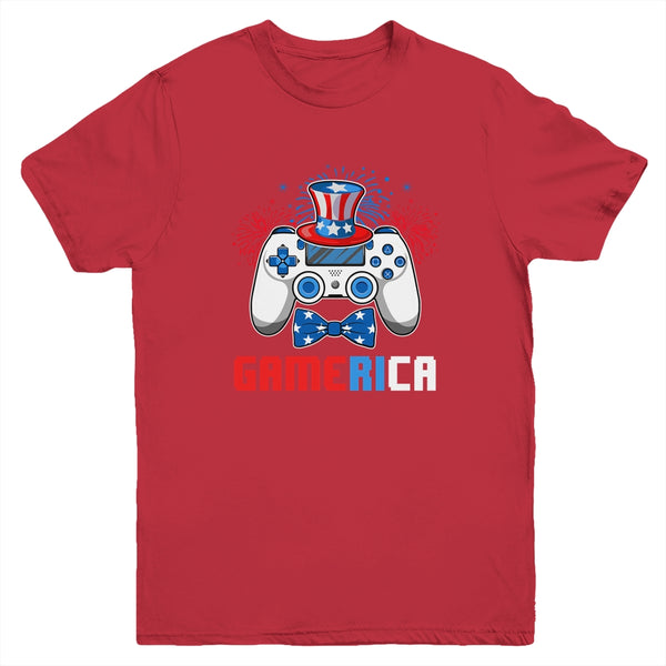 Gamerica 4th of July Video Game American Flag Boys Youth Youth T Shirt Red 600x.jpg