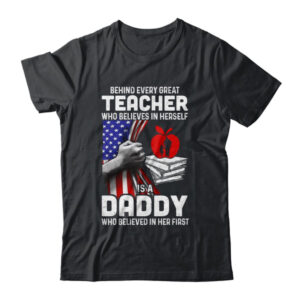 Behind Every Great Teacher Is A Great Mom July Of 4th Classic T Shirt Black 600x.jpg