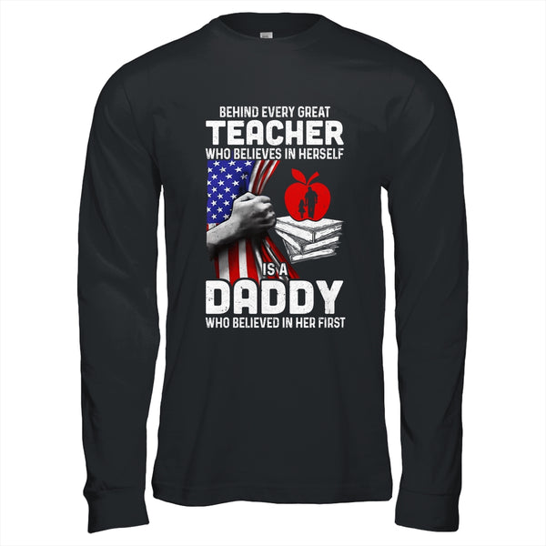 Behind Every Great Teacher Is A Great Mom July Of 4th Long Sleeve T Shirt Black 600x.jpg