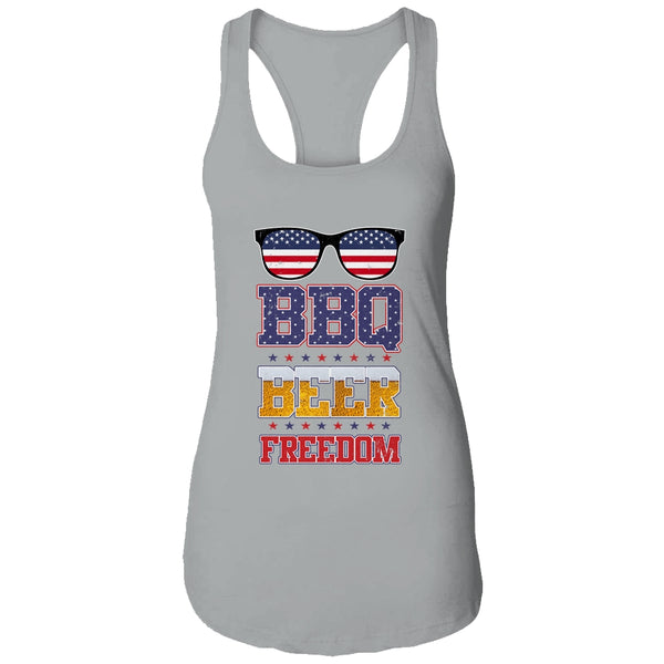 BBQ Beer Freedom Shirt USA America 2020 Proud American Women s Ideal Racerback Tank Heather Grey 600x.jpg