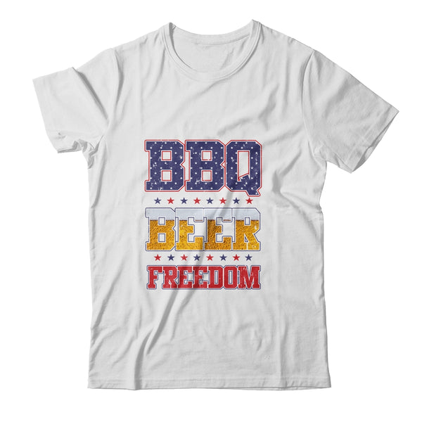 BBQ Beer Freedom America USA Party 4th of July Classic T Shirt White 600x.jpg