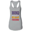 BBQ Beer Freedom America USA Party 4th of July Women s Ideal Racerback Tank Heather Grey 600x.jpg