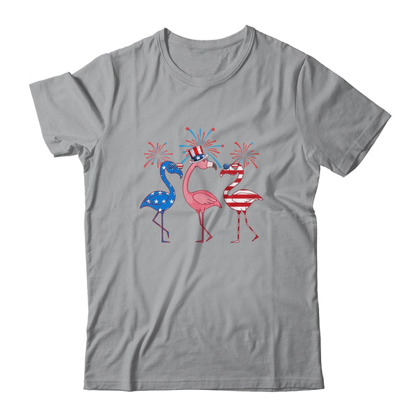 Flamingo American Flag Shadow The 4th July 2021 Funny Classic T Shirt Sport Grey 600x.jpg
