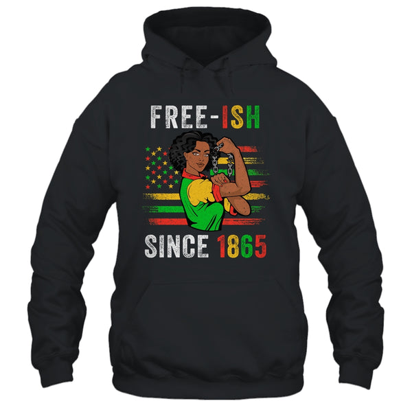 Juneteenth Free Ish Since 1865 Black Pride Women Pullover Hoodie Black 600x 1.jpg