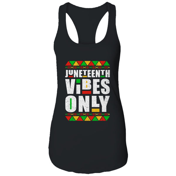 Juneteenth Vibes Only Melanin Black Men Women Women s Ideal Racerback Tank Black 600x 1.jpg