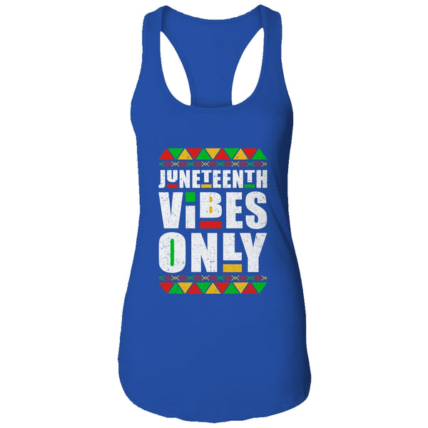 Juneteenth Vibes Only Melanin Black Men Women Women s Ideal Racerback Tank Royal 600x 1.jpg