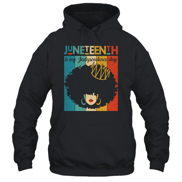 Juneteenth My Independence Day Retro Afro Melanin Pullover Hoodie Black 600x.jpg