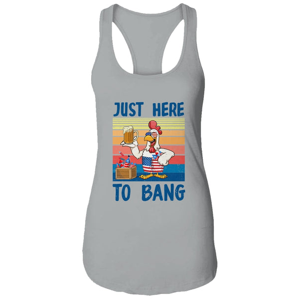 4Th Of July Just Here To Bang USA Flag Chicken Beer Women s Ideal Racerback Tank Heather Grey 600x.jpg