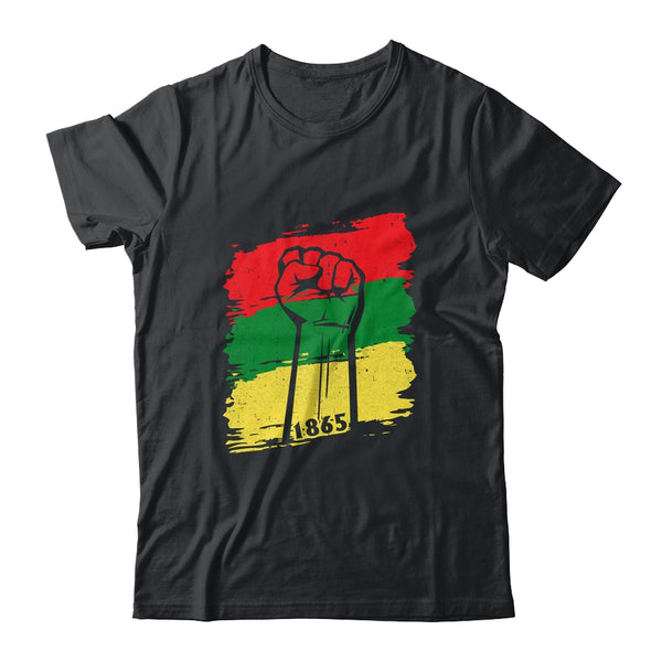 Juneteenth My Ancestors Free Black African Flag Pride Classic T Shirt Black 600x.jpg