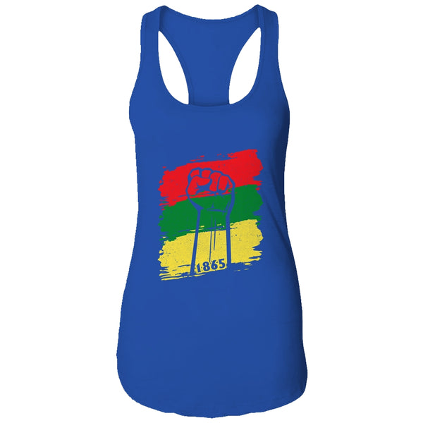 Juneteenth My Ancestors Free Black African Flag Pride Women s Ideal Racerback Tank Royal 600x.jpg