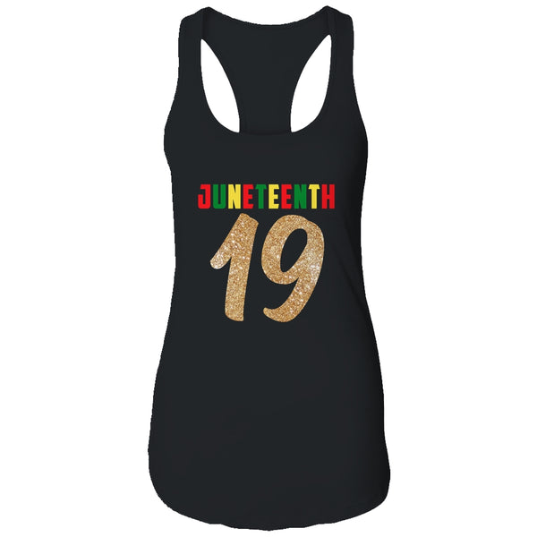 Juneteenth Pride Queen Melanin African American June 19th Women s Ideal Racerback Tank Black 600x.jpg