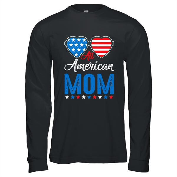 All American Mom 4th of July Independence Women Mommy Long Sleeve T Shirt Black 600x.jpg