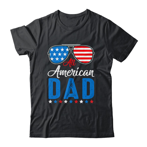 All American Dad 4th of July Independence Men Daddy Classic T Shirt Black 600x.jpg