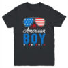 All American Boy 4th Of July Boy Kids Teens Sunglasses Youth Youth T Shirt Black 600x.jpg