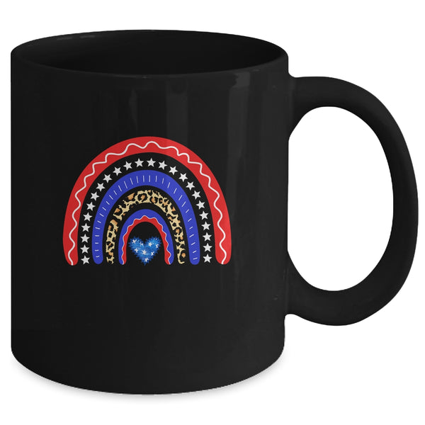 Rainbow Leopard American Flag 4th Of July For Women Girl Mug 11oz Mug Black 9da22e37 1d63 420c b16c 1717d4488071 600x.jpg
