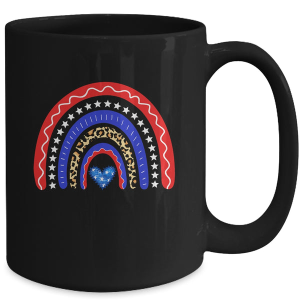 Rainbow Leopard American Flag 4th Of July For Women Girl Mug 15oz Mug Black ee44d87f d86d 4822 b548 e157e35b022e 600x.jpg