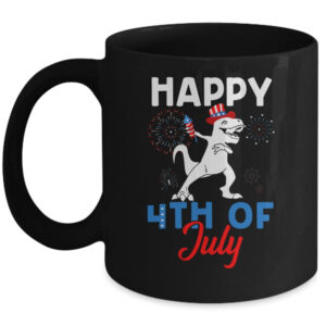 Happy 4th Of July T Rex Patriotic Funny Boys Kids Mug 11oz Mug Black 600x.jpg