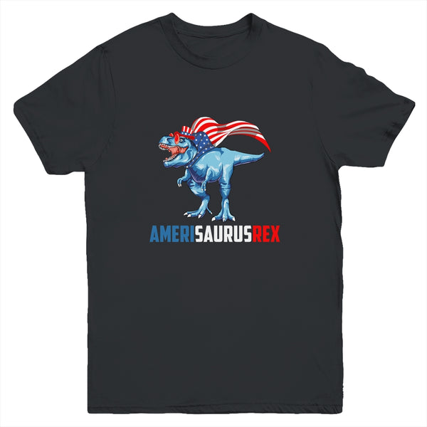 4th Of July T Rex Dinosaur Amerisaurus Rex Boys Kids Men Youth Youth T Shirt Black 600x.jpg