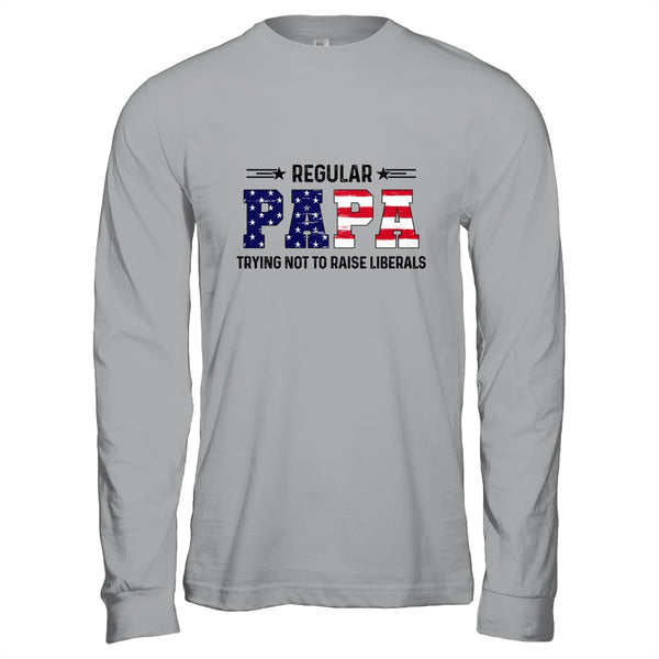 Regular Papa Trying Not To Raise Liberal American USA Flag Long Sleeve T Shirt Sport Grey 600x 1.jpg