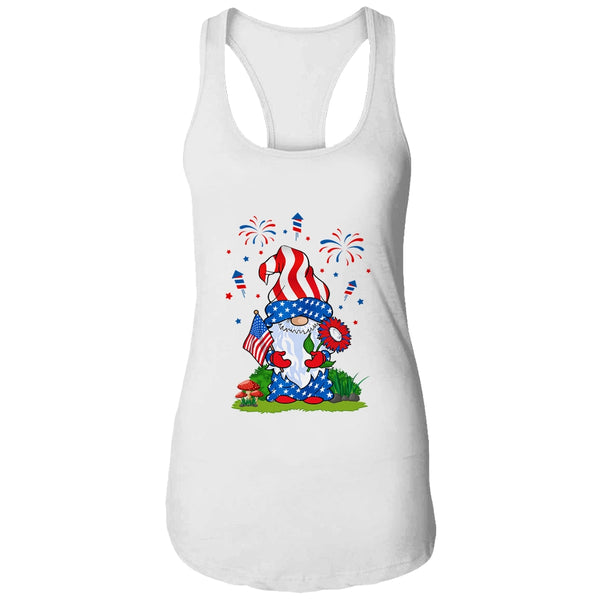 Gnomes 4th Of July Women Gnome Lover Girls American Flag Women s Ideal Racerback Tank White 600x.jpg
