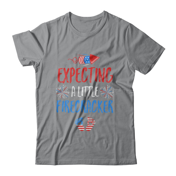 Expecting A Little Firecracker July Of 4th Pregnancy Party Classic T Shirt Sport Grey 600x.jpg