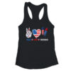 Peace Love Fireworks 4th Of July Celebration Women s Ideal Racerback Tank Black 600x 1.jpg