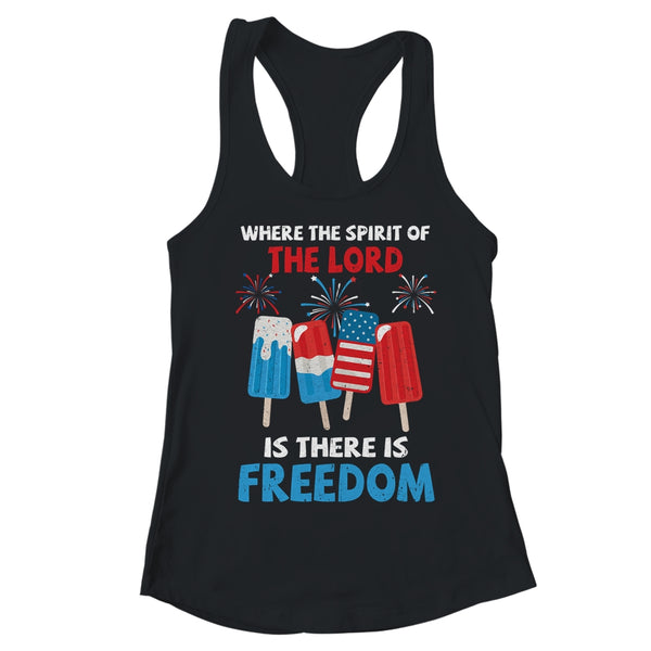 Fourth Of July Where The Spirit Of The Lord Is Iced Cream Women s Ideal Racerback Tank Black 600x.jpg